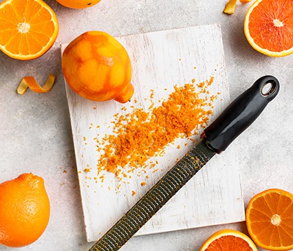 Zesting orange