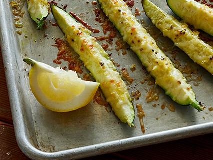 Sheet Pan Lemon Garlic Parmesan Zucchini