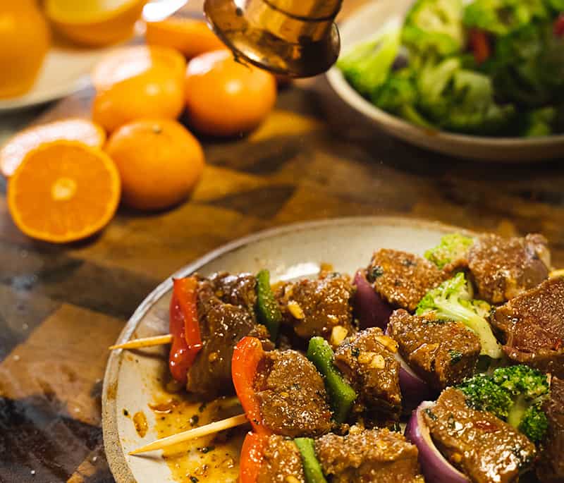 Glazed Beef Kebabs