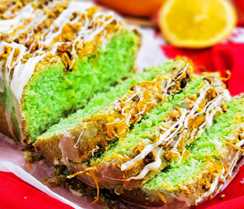 Holiday Orange Pistachio Loaf Cake