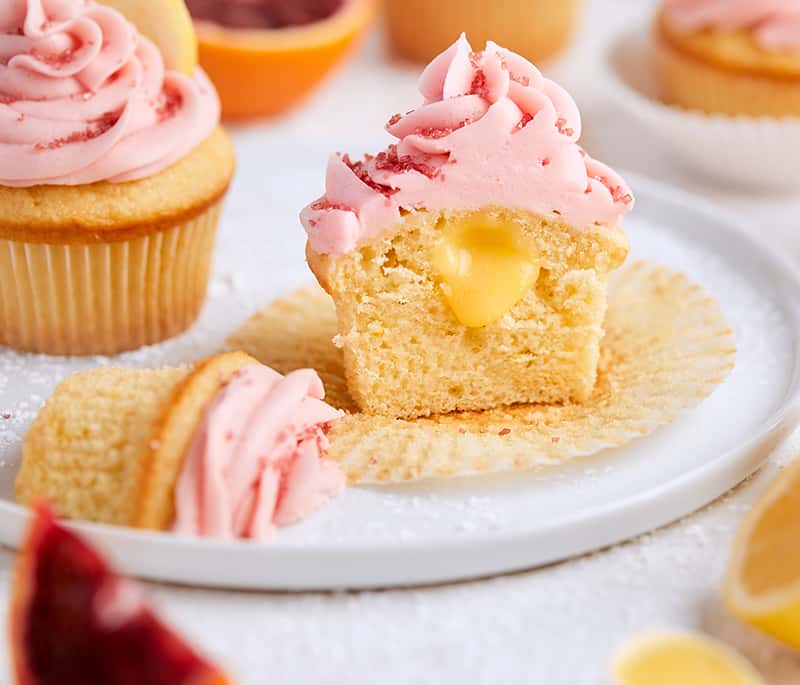 Blood Orange Lemon Cupcake